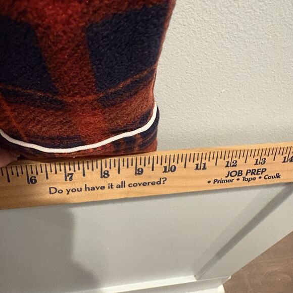 Plaid Pajama Set Womens XL Red Navy Tartan Lounge Button Top & Bottoms Soft Cozy - Picture 7 of 12